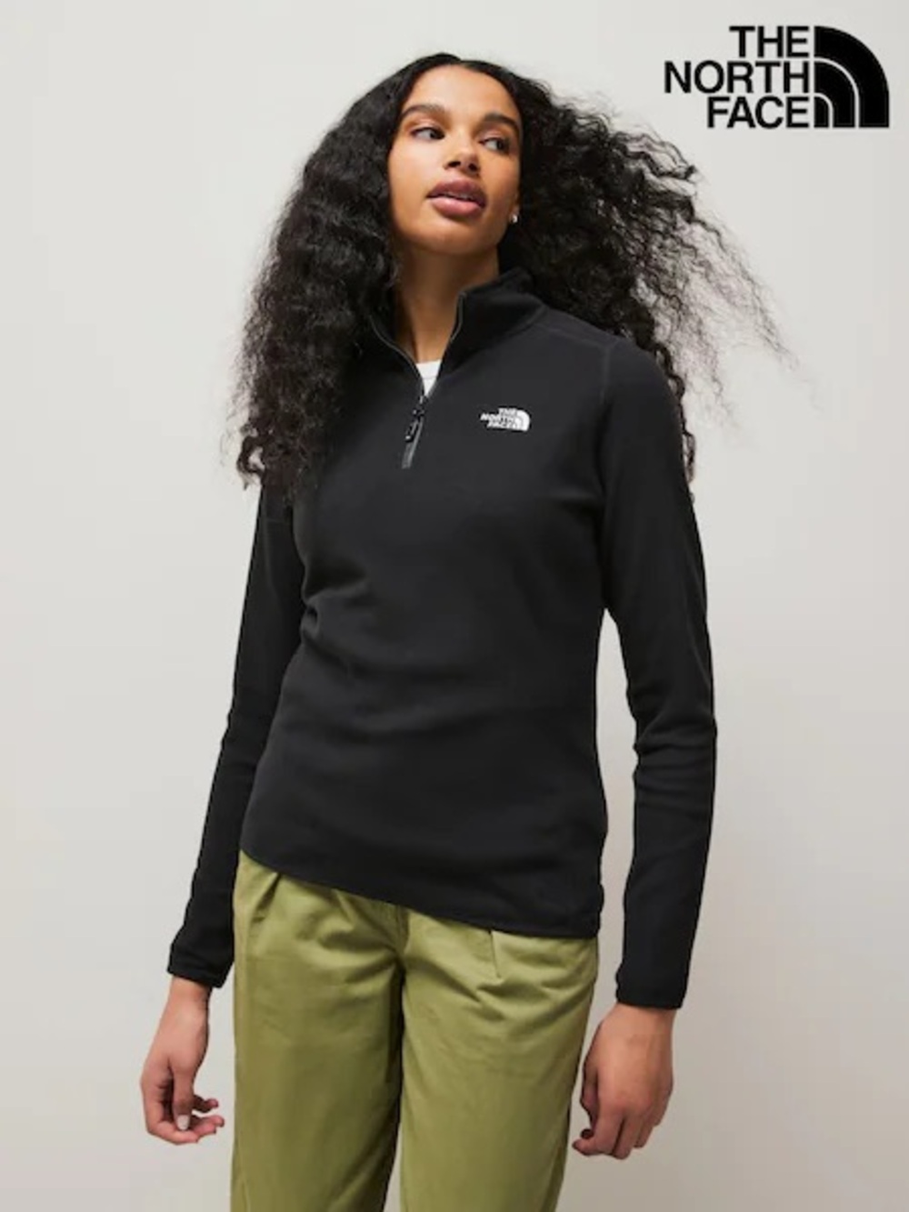 The North Face Black Women's Quarter-Zip Fleece Pullover